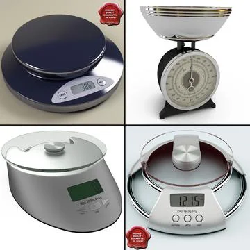 Kitchen Scales Collection 3D Model