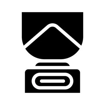 Kitchen scales glyph icon vector symbol illustration Stock Illustration