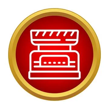 Kitchen scales icon for precise measurement cooking preparation Stock Illustration