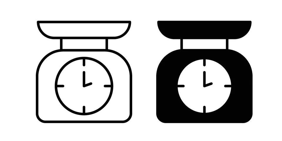 Kitchen scales icon vector, illustration icon set Stock Illustration