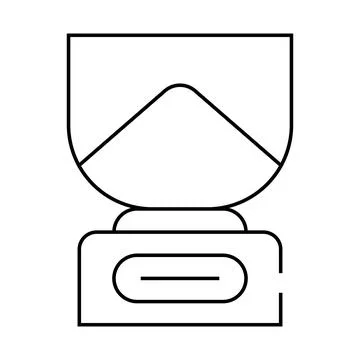 Kitchen scales line icon vector symbol illustration Stock Illustration