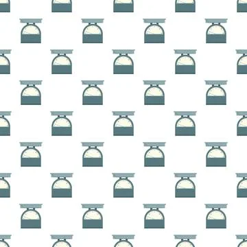Kitchen scales pattern for cooking and baking Stock Illustration
