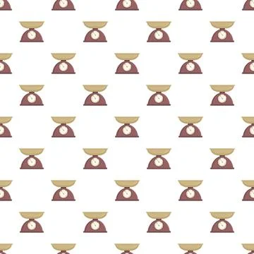 Kitchen scales pattern for cooking and baking measurement Stock Illustration