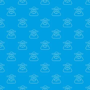 Kitchen scales pattern seamless blue Ilustración de archivo