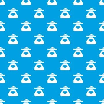 Kitchen scales pattern seamless blue Stock Illustration