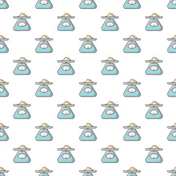 Kitchen scales pattern seamless Ilustración de archivo