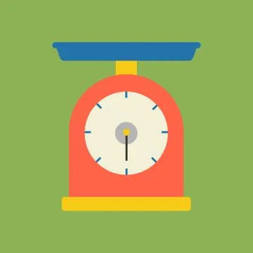 Kitchen Scales Vector Icon Stock Illustration