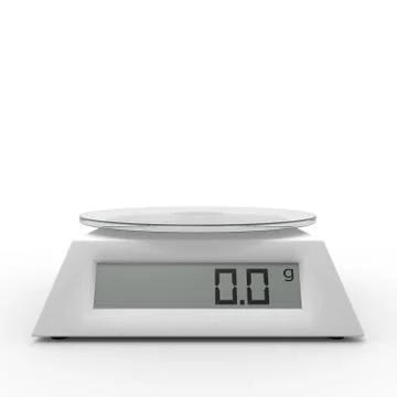 Kitchen scales on a white background Stock Illustration