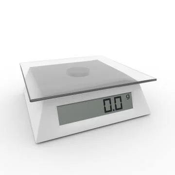 Kitchen scales on a white background Stock Illustration