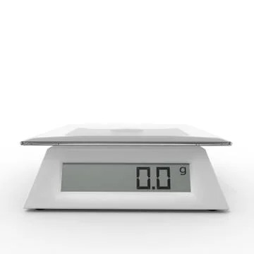 Kitchen scales on a white background Stock Illustration