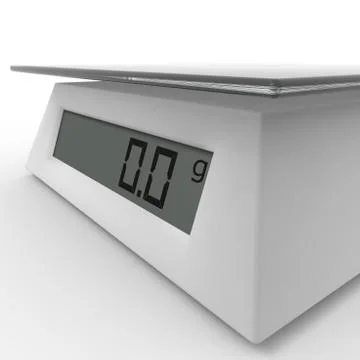Kitchen scales on a white background Stock Illustration