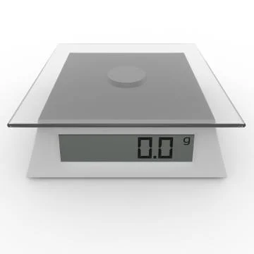 Kitchen scales on a white background Stock Illustration