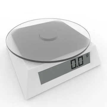 Kitchen scales on a white background Stock Illustration