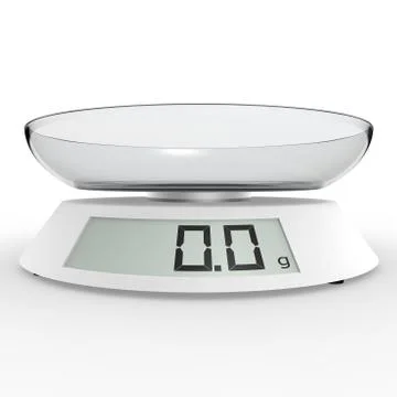 Kitchen scales on a white background Stock Illustration
