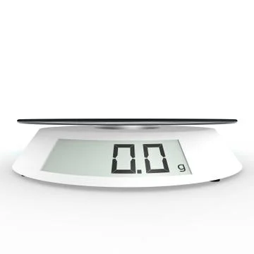 Kitchen scales on a white background Stock Illustration