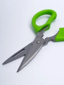 Kitchen scissors fully open view Fotos de archivo