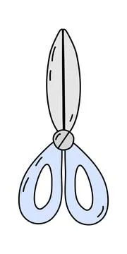 Kitchen scissors icon symbol template, doodle style vector Stock Illustration