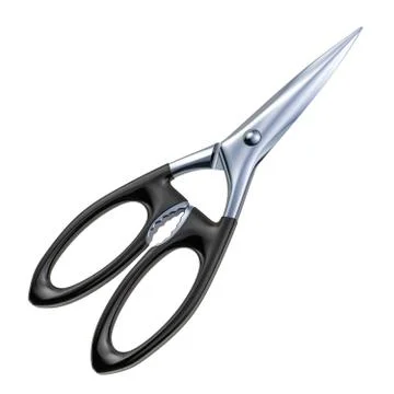 Kitchen scissors or kitchen shears. 3D rendering Stock Illustration