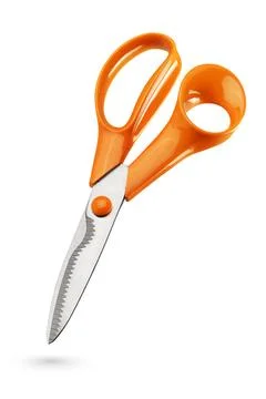 Kitchen scissors or shears isolated on white Stock Photos