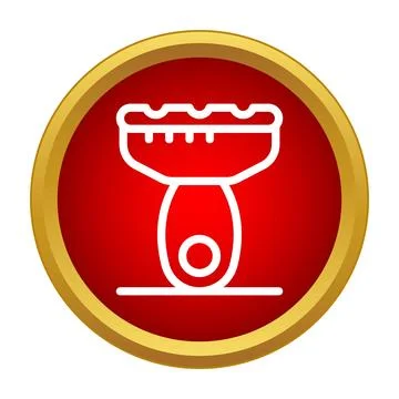 Kitchen scraper utensil icon in red circle Stock Illustration