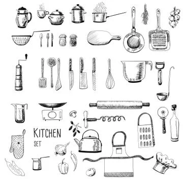 Kitchen set Stock Illustration