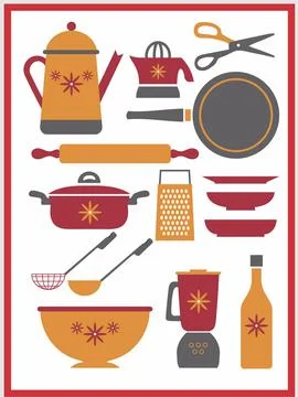 Kitchen Set Illustrazione stock