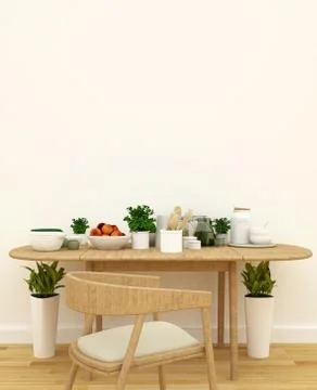 Kitchen set in pantry area - 3d rendering Stock Illustration