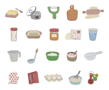 Kitchen set in scandinavian style Stock-Illustration