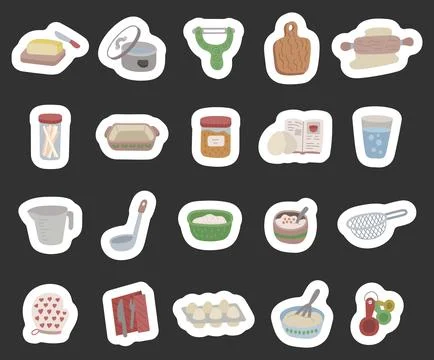 Kitchen set in scandinavian style Stock Illustration