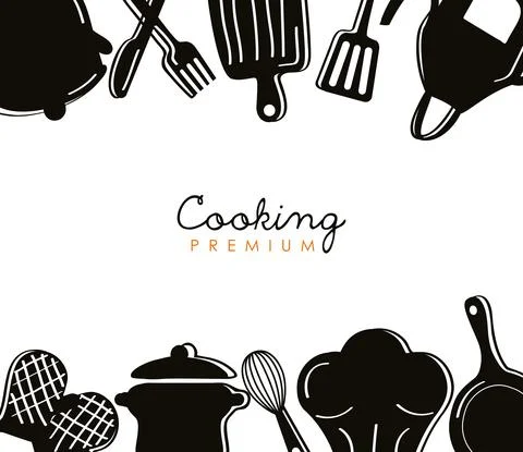 Kitchen set tools Illustrazione stock