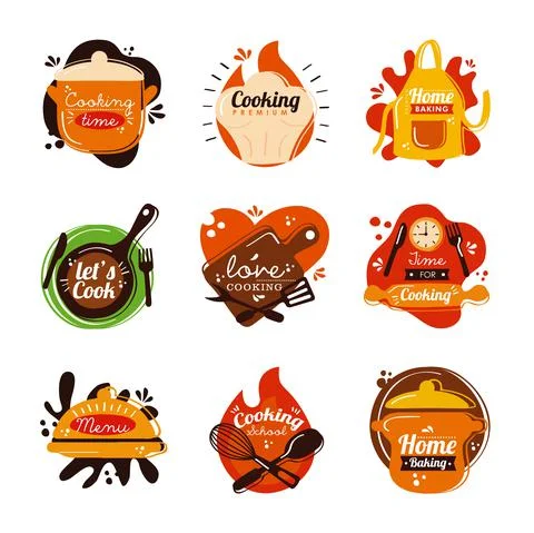 Kitchen set tools Stockillustratie