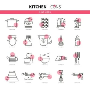 Kitchen set vector Stock Illustration