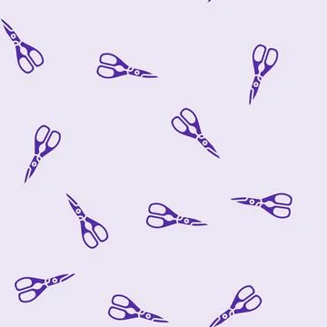 Kitchen shears glyph seamless pattern Stock Illustration