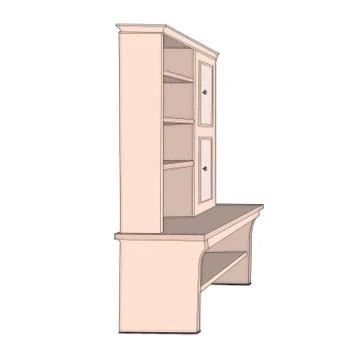 Kitchen sideboard. Illustration on a white background. Stock Illustration