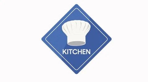 Kitchen Sign Icon Stock Illustration