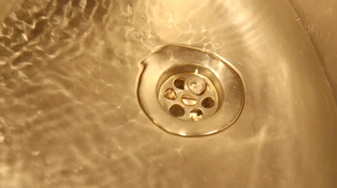 Kitchen sink flush Stock Footage 50363059