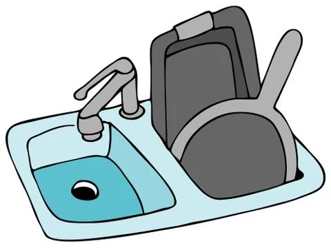 Kitchen sink Stock Illustration