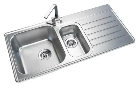 Kitchen sink isolated on white background. Stock Illustration