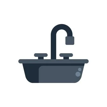 Kitchen sink presenting modern design and functionality Stock Illustration