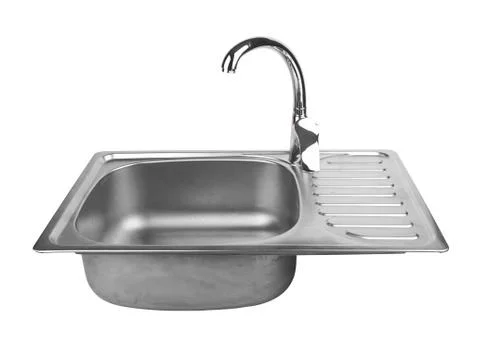 Kitchen sink with tap Stock-Fotos