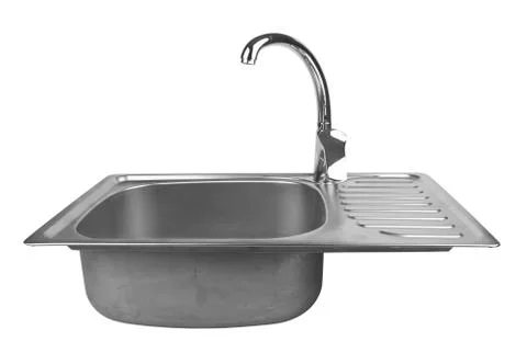 Kitchen sink with tap Stock Photos