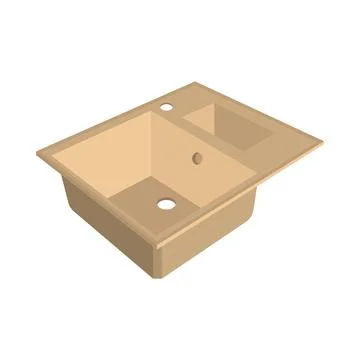 Kitchen sink. Vector illustration on white background. Stock Illustration