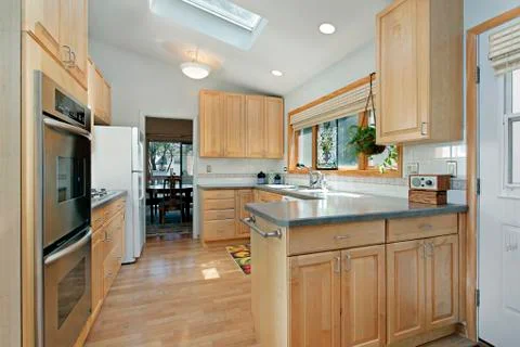 Kitchen with skylight Stock-Fotos