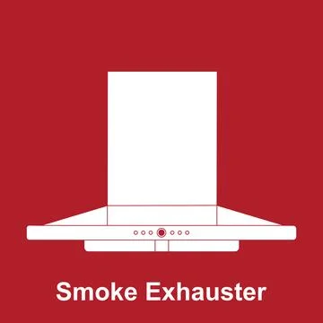 Kitchen smoke exhauster icon Illustrazione stock