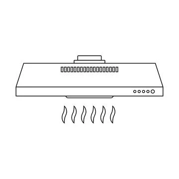 Kitchen smoke exhauster icon Illustrazione stock