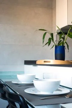 Kitchen space for eating Stock Photos