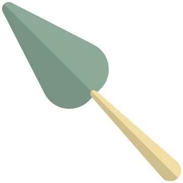 Kitchen spatula, cake server icon, flat vector isolated illustration. Kitchen 스톡 일러스트