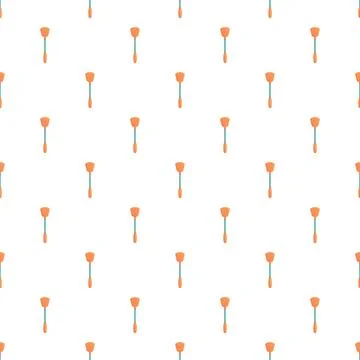 Kitchen spatula tools creating seamless cooking pattern background Stock Illustration