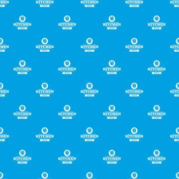 Kitchen spice pattern seamless blue Illustrazione stock