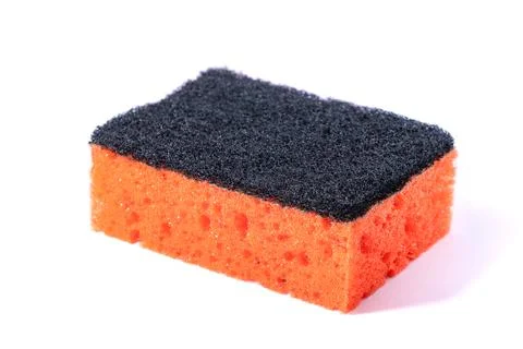 Kitchen sponge asolated on a white background Stock-Fotos